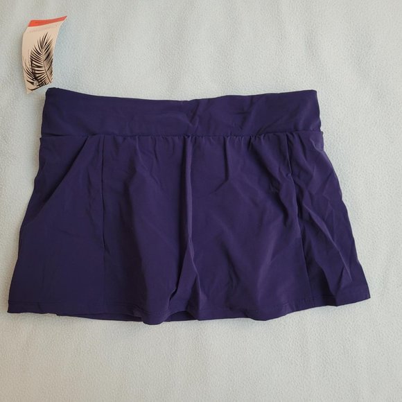 47. Christina navy blue skirted bikini bottom. Size 10. NWT - Picture 2 of 7